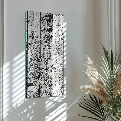 Vertikale glas wanduhr Holz