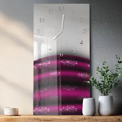 Wanduhr mit motiv vertikal Lila Vorhang