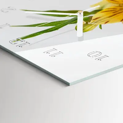 Wanduhr mit motiv vertikal Gelbe Blüten