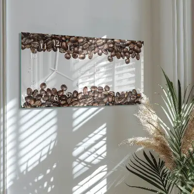Glas wanduhr mit motiv horizontal Kaffee-Rohmaterial