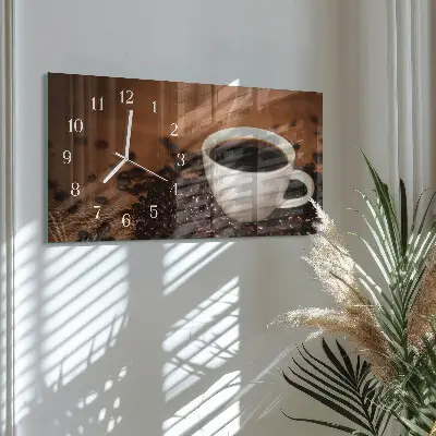 Horizontale Uhr Heißer Kaffeeaufguss