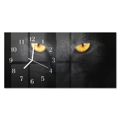 Wanduhr aus glas horizontal Kater