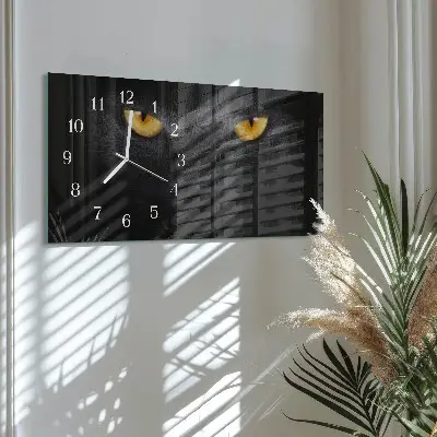 Wanduhr aus glas horizontal Kater