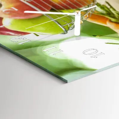 Glasuhr horizontal Früchte und Nektar