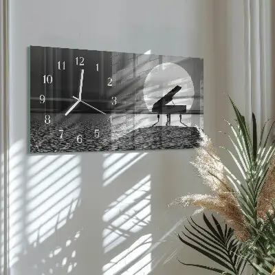 Wanduhr aus glas horizontal Schrankklavier