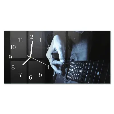 Glasuhr horizontal Musikalischer Gitarrist
