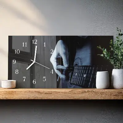 Glasuhr horizontal Musikalischer Gitarrist
