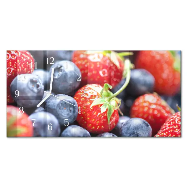 Horizontale Uhr Blaubeeren und Brombeeren