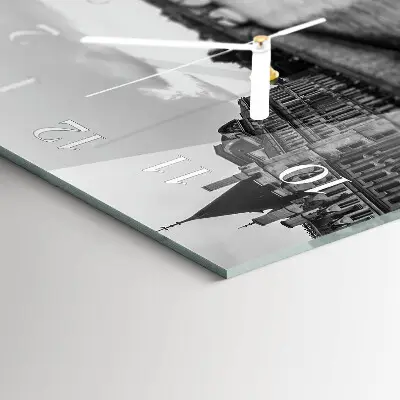 Glas wanduhr mit motiv horizontal Pariser Brücken