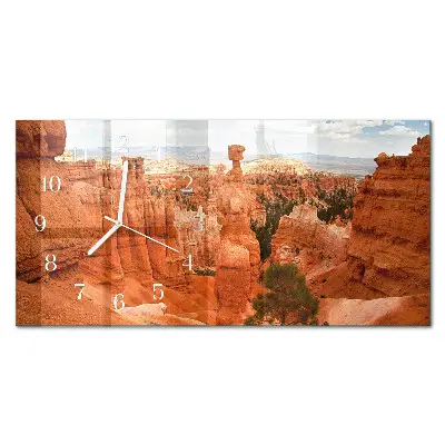 Horizontale glas wanduhr Bryce Canyon