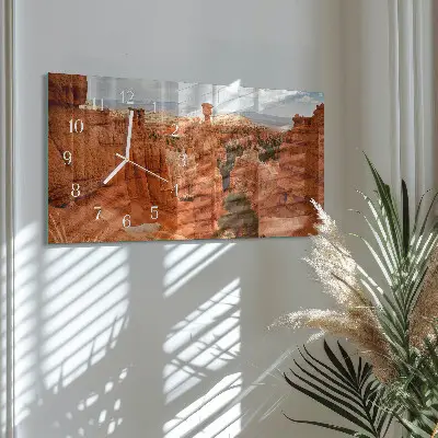 Horizontale glas wanduhr Bryce Canyon