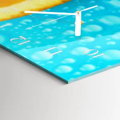 Glas wanduhr mit motiv horizontal Orangen-Zitrus