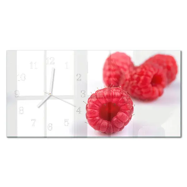 Wanduhr aus glas horizontal Waldhimbeeren