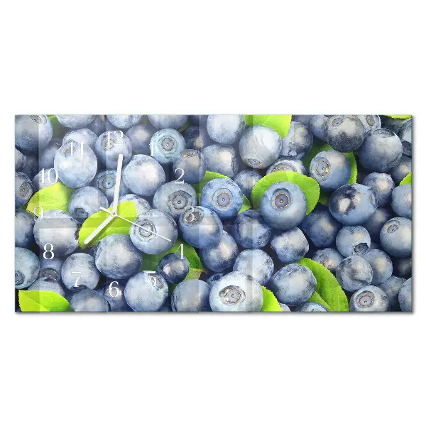 Wanduhr aus glas horizontal Blaubeeren
