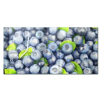 Wanduhr aus glas horizontal Blaubeeren