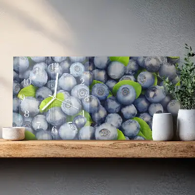 Wanduhr aus glas horizontal Blaubeeren
