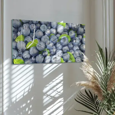 Wanduhr aus glas horizontal Blaubeeren