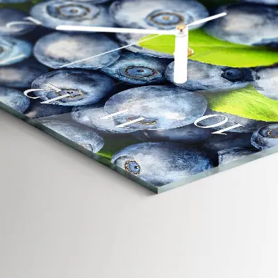 Wanduhr aus glas horizontal Blaubeeren