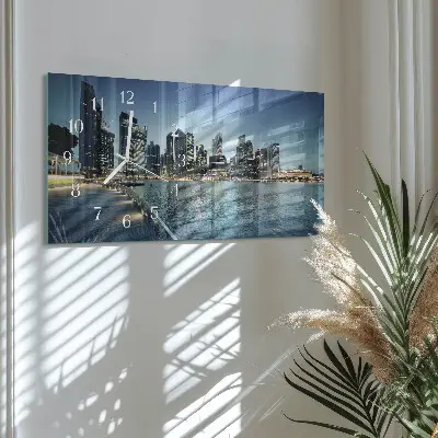 Horizontale Uhr Stadt bei Nacht