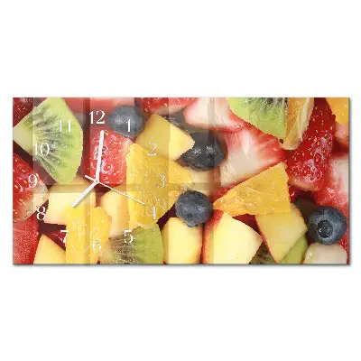 Wanduhr aus glas horizontal Obstsalat