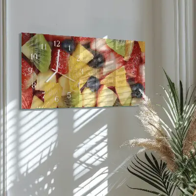 Wanduhr aus glas horizontal Obstsalat