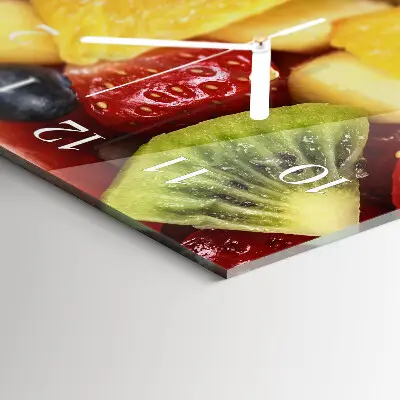 Wanduhr aus glas horizontal Obstsalat