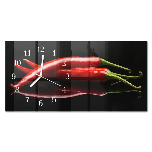 Glasuhr horizontal Scharfe Paprika