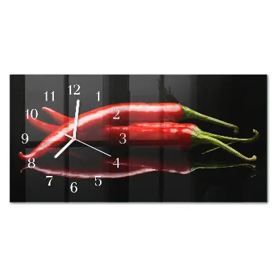 Glasuhr horizontal Scharfe Paprika