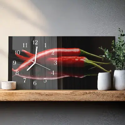 Glasuhr horizontal Scharfe Paprika