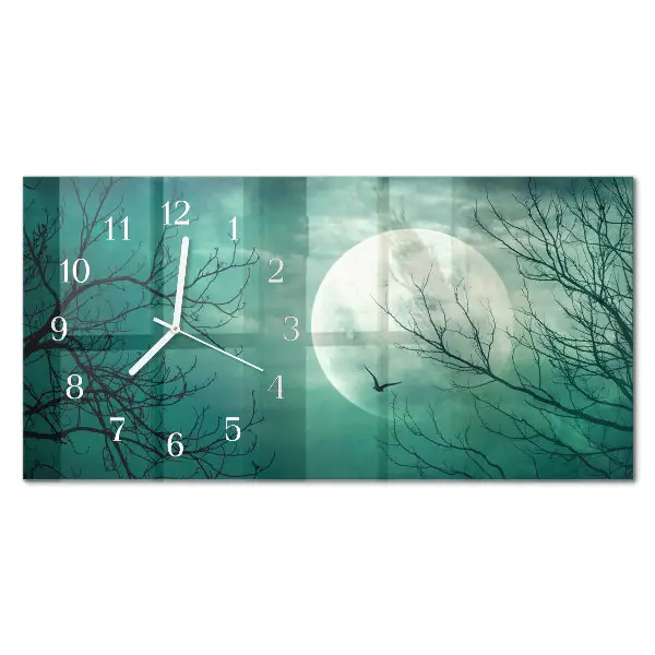 Horizontale Uhr Silberner Globus