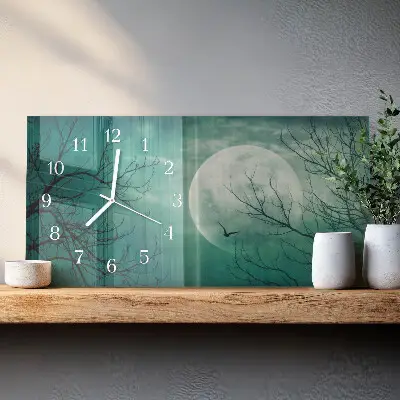 Horizontale Uhr Silberner Globus