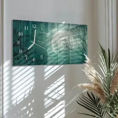 Horizontale Uhr Silberner Globus