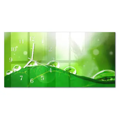 Wanduhr aus glas horizontal Morgentau