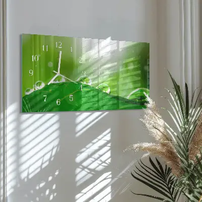 Wanduhr aus glas horizontal Morgentau