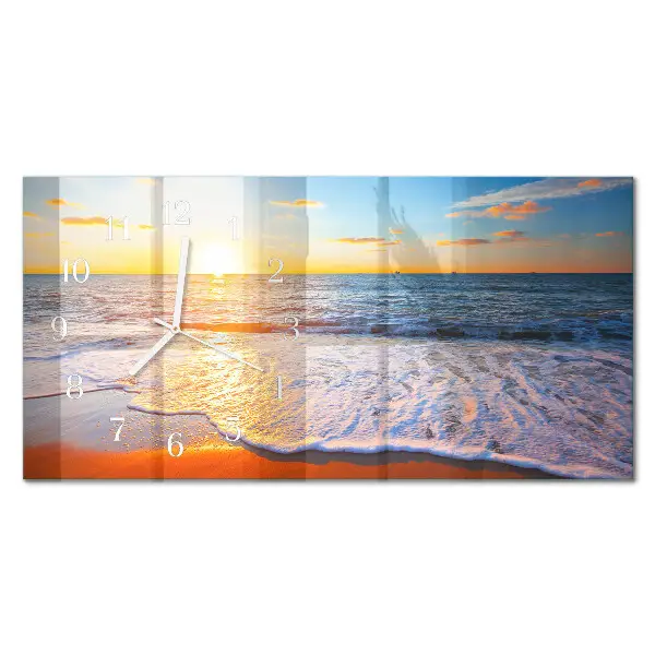 Wanduhr aus glas horizontal Abendrot