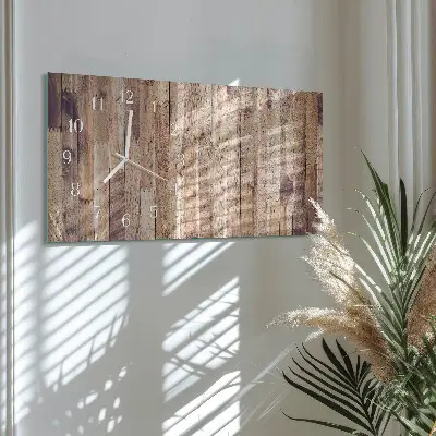 Glasuhr horizontal Holzbretter