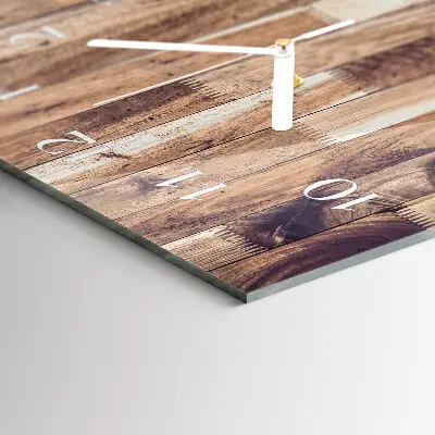 Glasuhr horizontal Holzbretter