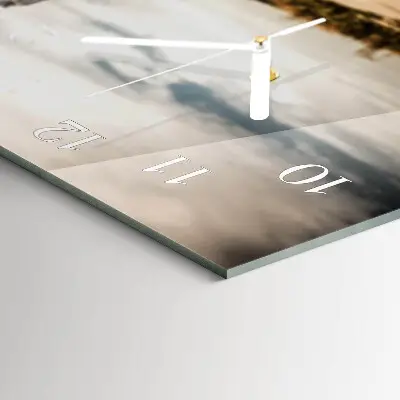 Glas wanduhr mit motiv horizontal Zweirad
