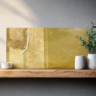 Wanduhr aus glas horizontal Metallische Oberfläche