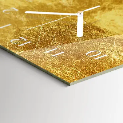Wanduhr aus glas horizontal Metallische Oberfläche