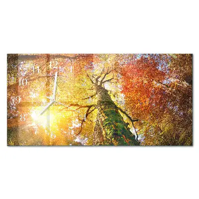 Horizontale Uhr Herbstsaison