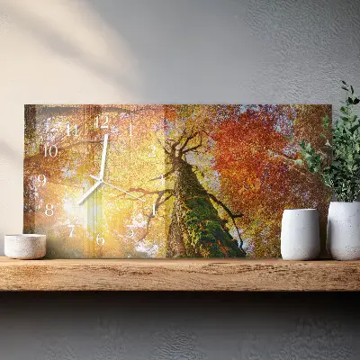 Horizontale Uhr Herbstsaison