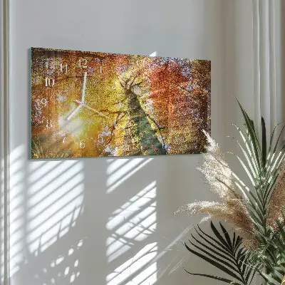 Horizontale Uhr Herbstsaison
