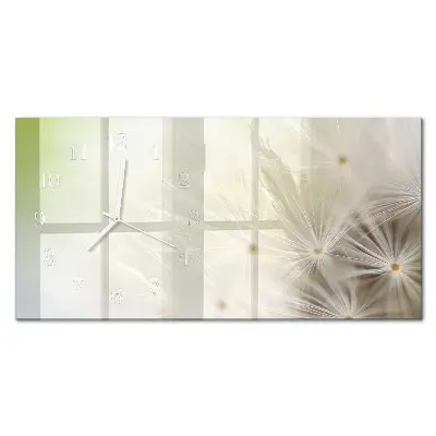 Glas wanduhr mit motiv horizontal Gemeiner Löwenzahn