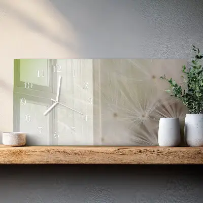 Glas wanduhr mit motiv horizontal Gemeiner Löwenzahn