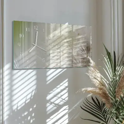 Glas wanduhr mit motiv horizontal Gemeiner Löwenzahn