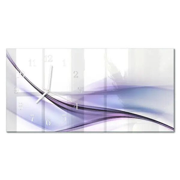 Horizontale glas wanduhr Bunte Wellen