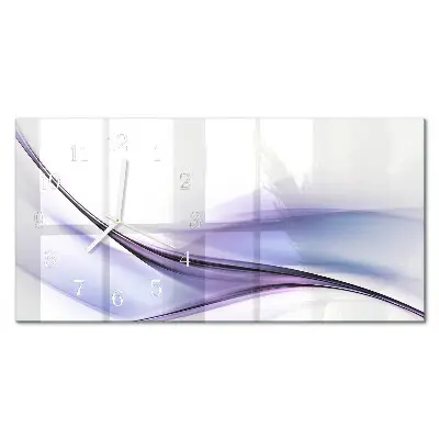 Horizontale glas wanduhr Bunte Wellen