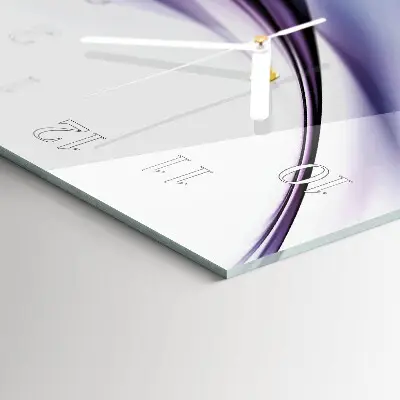 Horizontale glas wanduhr Bunte Wellen