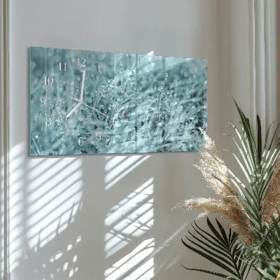 Wanduhr aus glas horizontal Kalter Morgentau